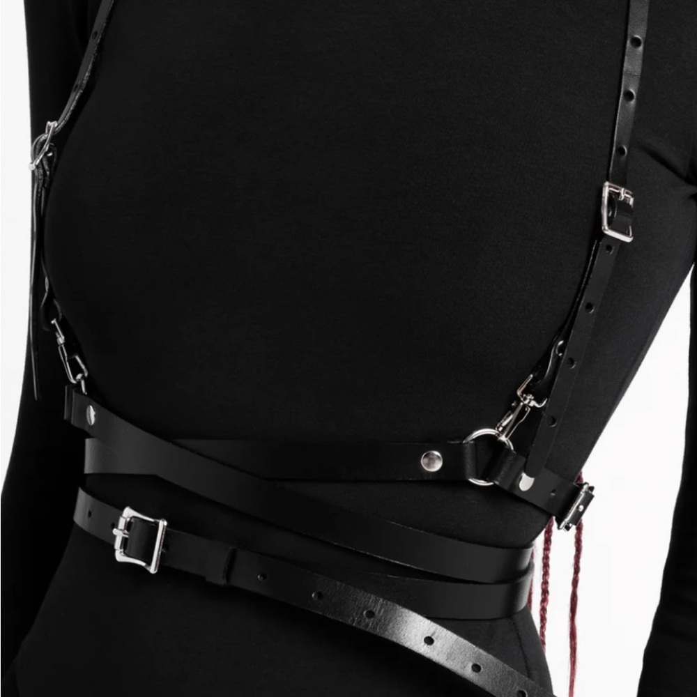 Black Leather Harness Belt- Original Zana Bayne ❤️
